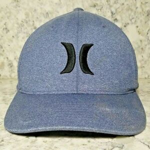 Yupoong‎ Hurley Iconic Blue Dry Fit Men's Flex Fit Cap Hat Baseball Cap